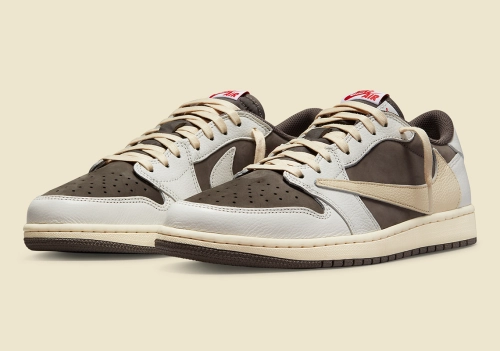 Monica Sneakers Travis Scott x Air Jordan 1 Low OG “Reverse Mocha” Official Images