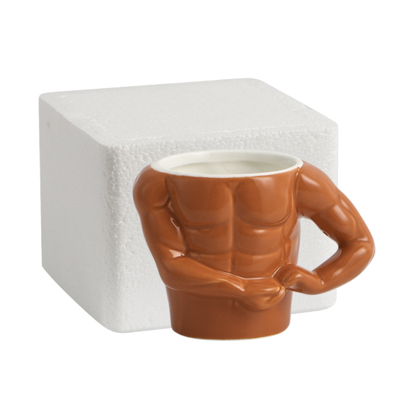 Creative Bodybuilder Mug – 350ml Ceramic Muscle Man Cup – Unique Coffee Mug Gift