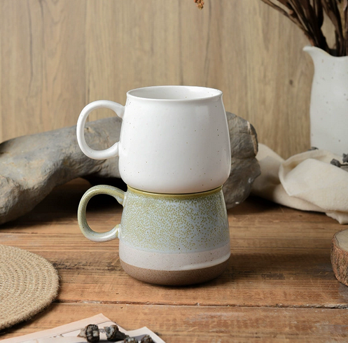 Nordic Vintage Handmade Ceramic Mug – Large Capacity Water Cup for Home Use 