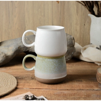Nordic Vintage Handmade Ceramic Mug – Large Capacity Water Cup for Home Use  02