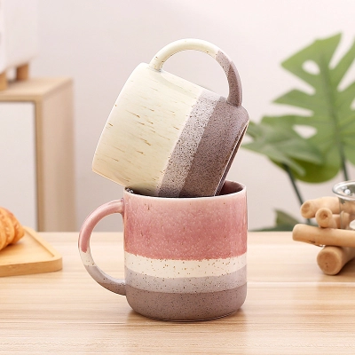Popular ceramic mug creative reaction glaze multi-layer color girls' high-value ceramic coffee cup in stock 01