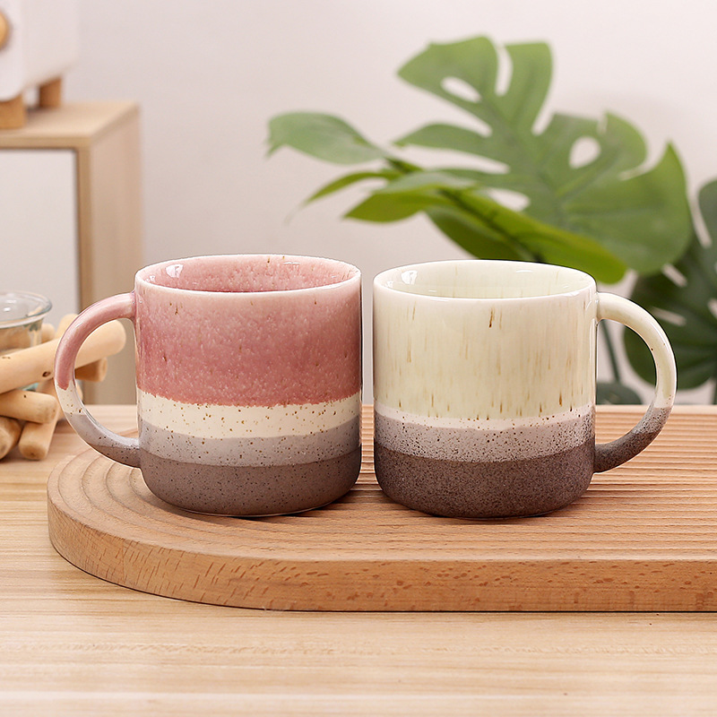 Popular ceramic mug creative reaction glaze multi-layer color girls' high-value ceramic coffee cup in stock