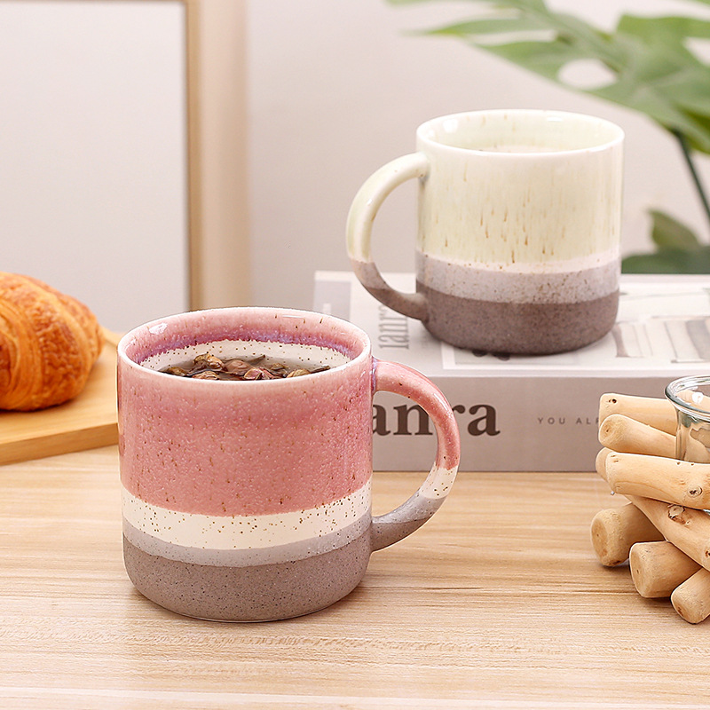 Popular ceramic mug creative reaction glaze multi-layer color girls' high-value ceramic coffee cup in stock