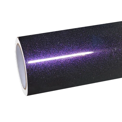 Gloss Metallic Ghost Midnight Purple Car Vinyl Wrap PET 01