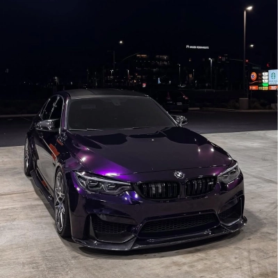 Gloss Metallic Ghost Midnight Purple Car Vinyl Wrap PET 02
