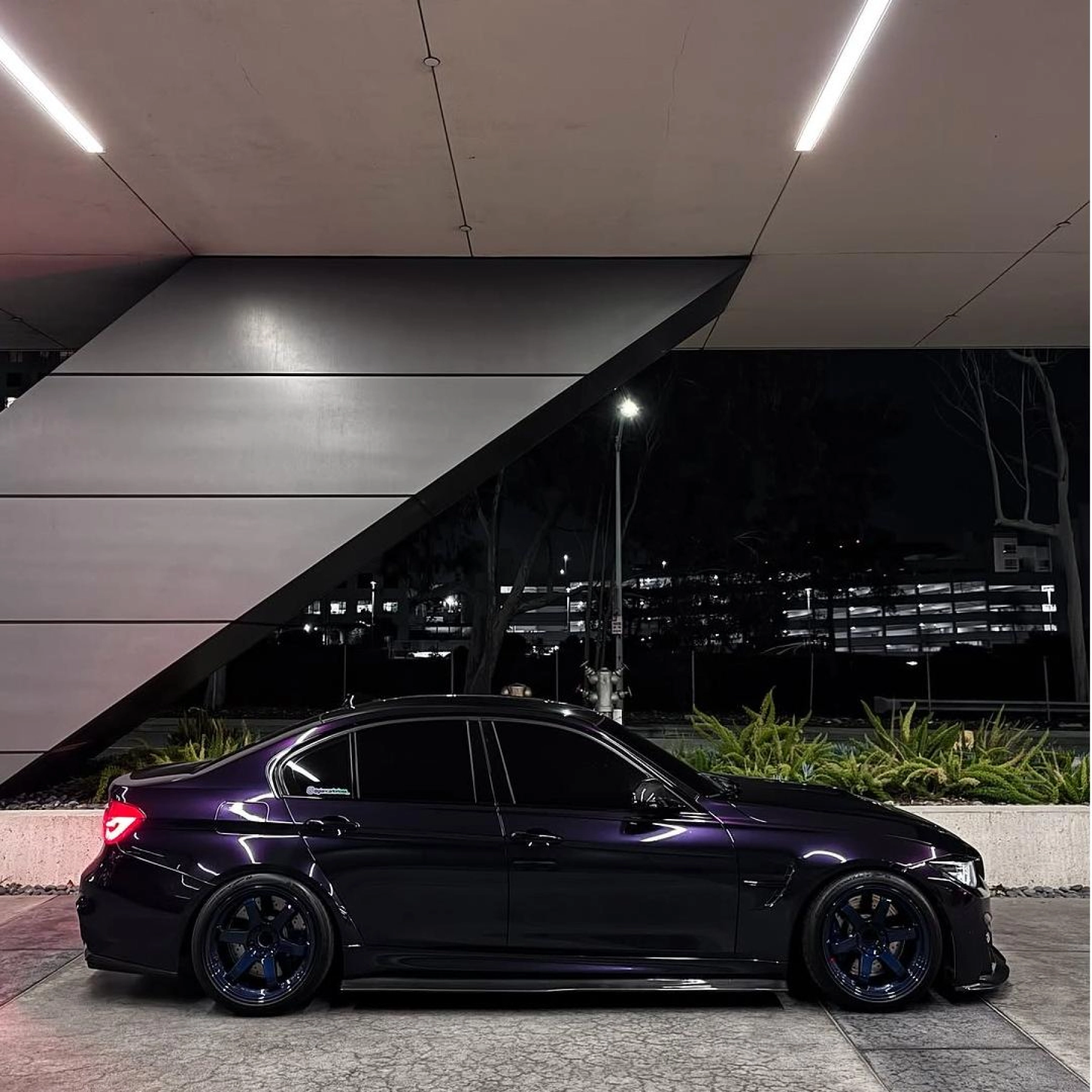 Gloss Metallic Ghost Midnight Purple Car Vinyl Wrap PET