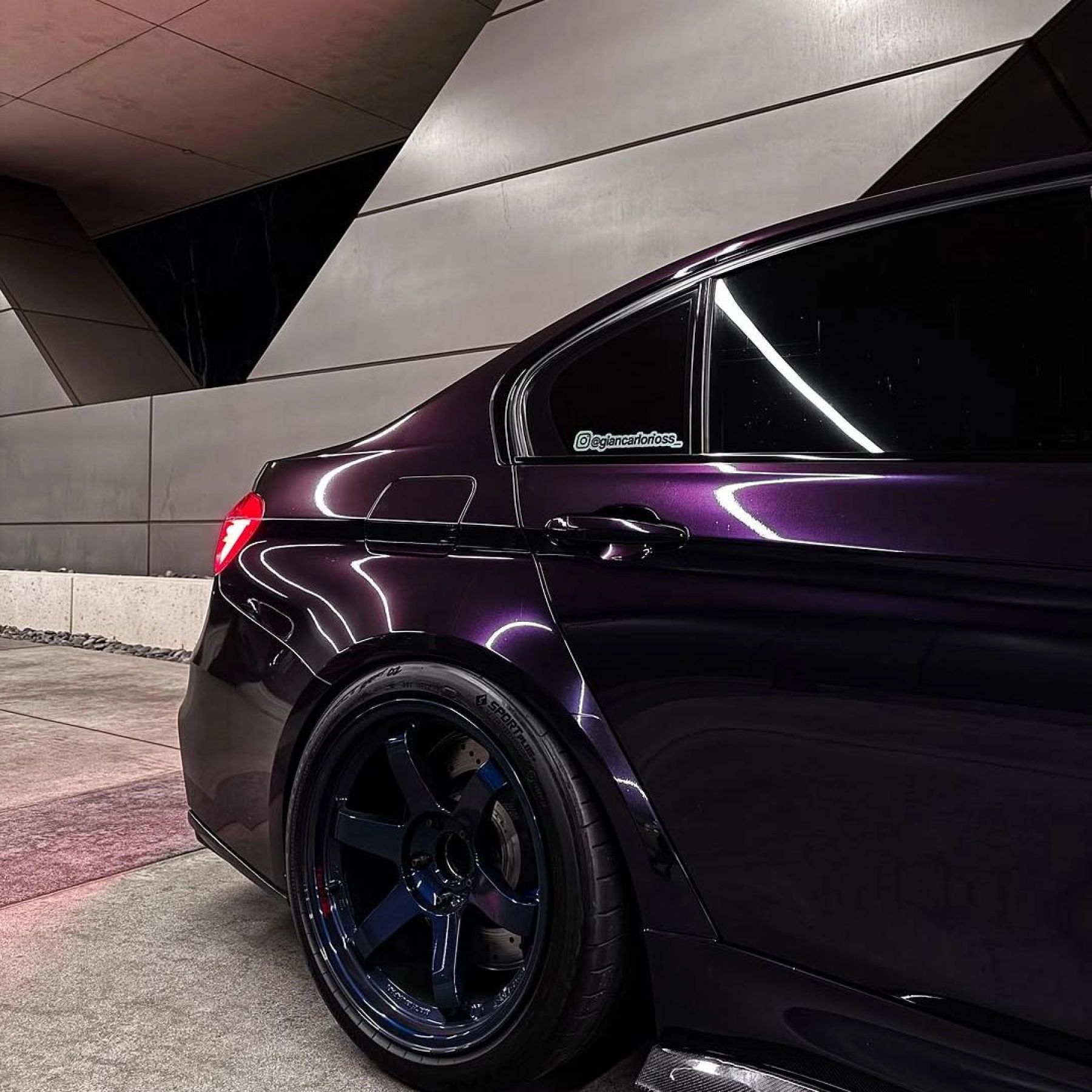 Gloss Metallic Ghost Midnight Purple Car Vinyl Wrap PET