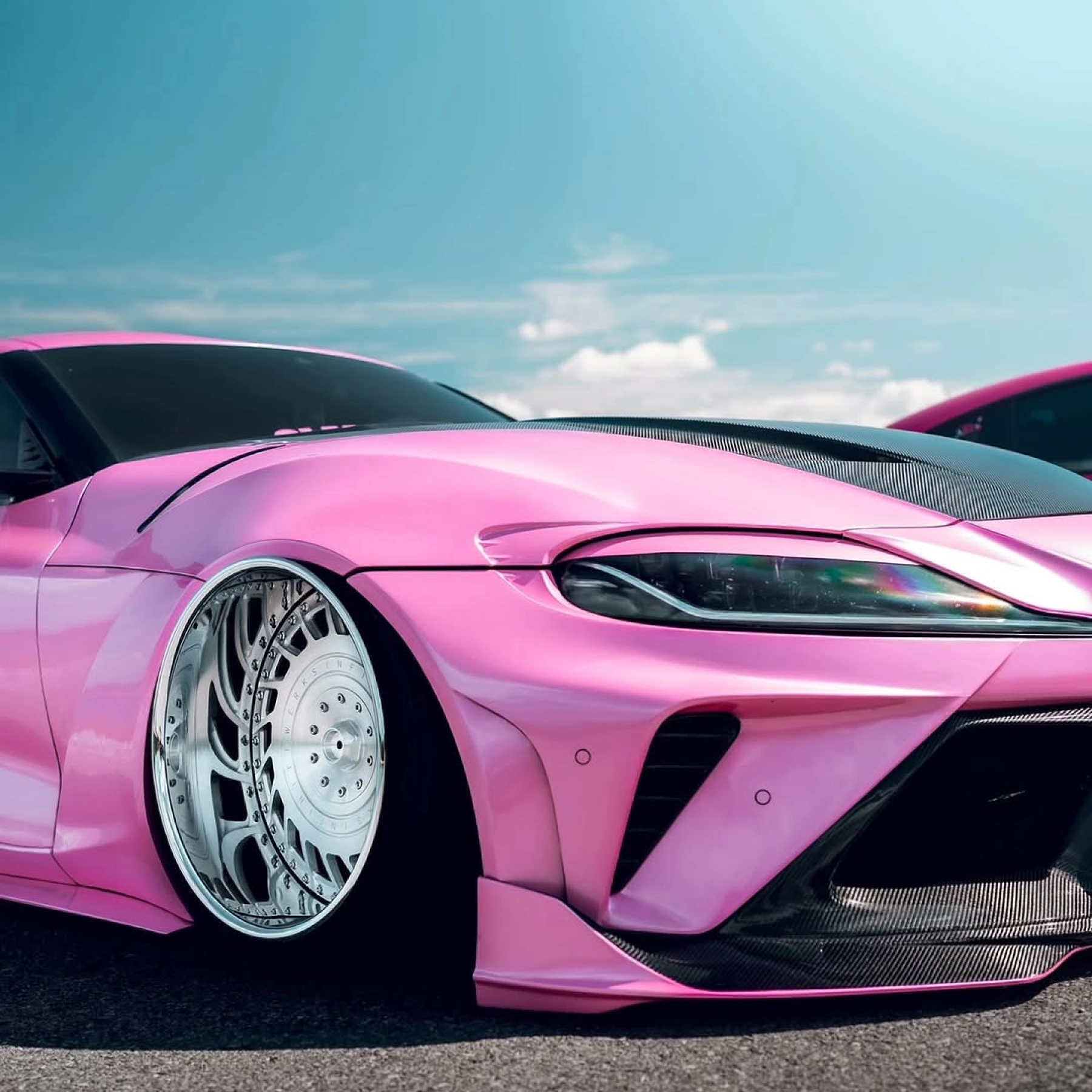 Glossy Metallic Shell Pink Car Vinyl Wrap PET