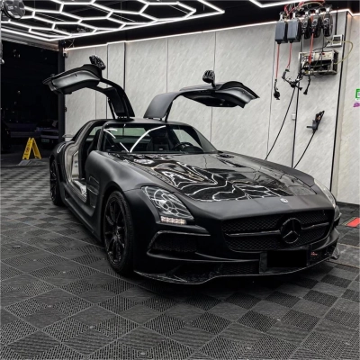 Matte Ultimate Flat Deep Black Car Vinyl Wrap 02