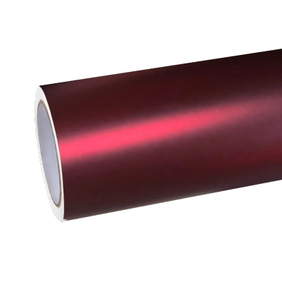 Satin Chrome Metallic Romanee Red Vinyl Wrap | Satin Romanee Red Metallic Chrome 01