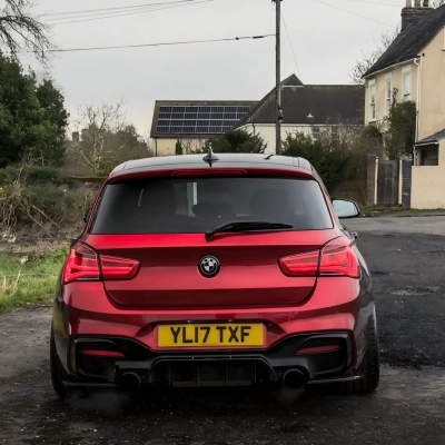 Gloss Metallic Cherry Red Car Vinyl Wrap PET 02