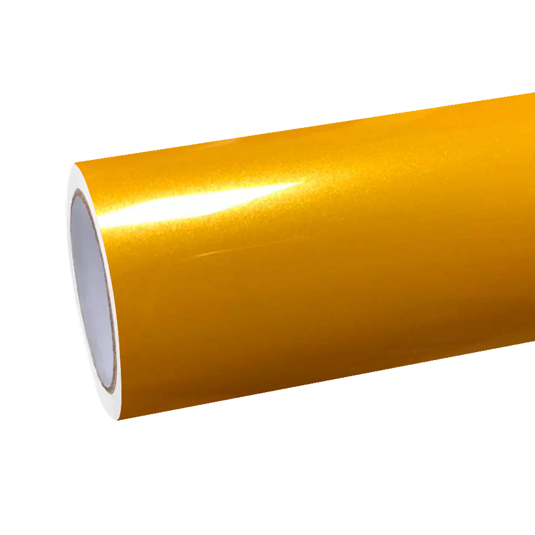 Gloss Metallic Golden Yellow Car Vinyl Wrap PET