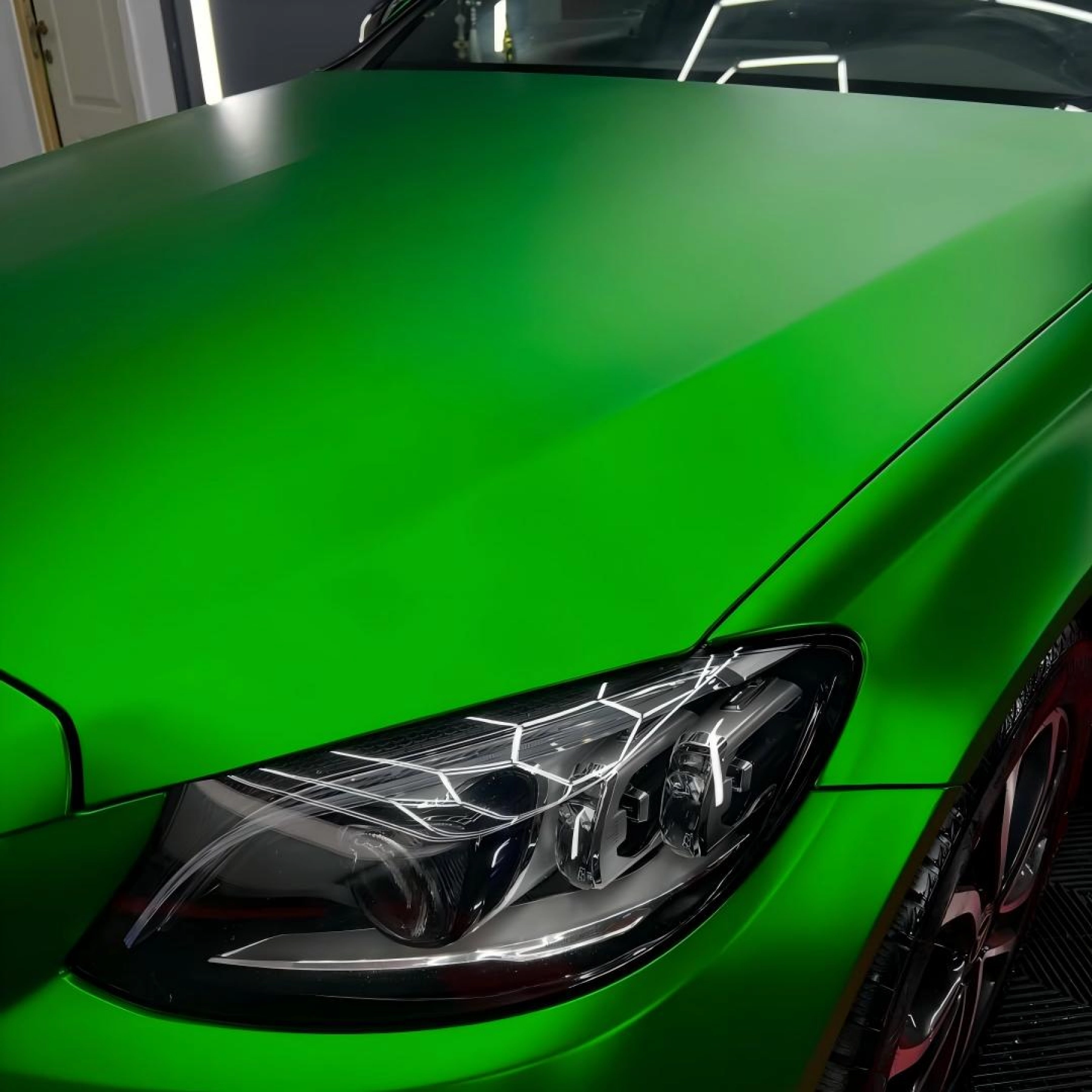 Matte Chrome Green Car Vinyl Wrap