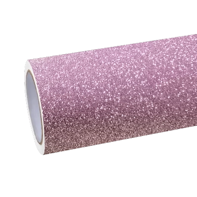 Matte Diamond Glitter Pink Car Vinyl Wrap 01