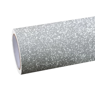 Matte Diamond Glitter Silver Car Vinyl Wrap 01