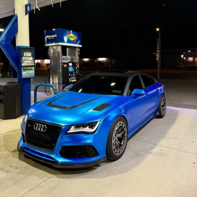 Matte Metallic Diamond Azure Blue Car Vinyl Wrap PET 02