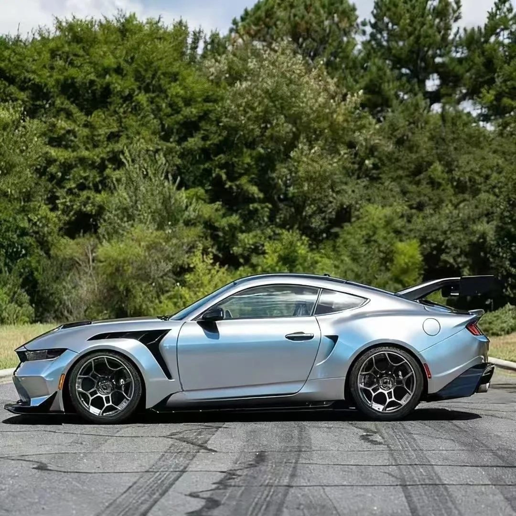 Ultra Gloss Metallic Chameleon Silver Blue Car Vinyl Wrap PET