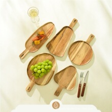 Alien pizza plate, commercial wooden steak, sushi, grilled meat, bread, tray, tableware, Western food arrangement plate