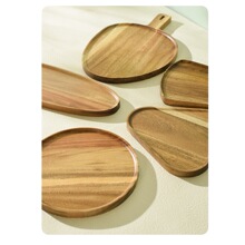 Alien pizza plate, commercial wooden steak, sushi, grilled meat, bread, tray, tableware, Western food arrangement plate