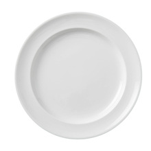 Cross border ceramic tableware, hotel Western dishes, simple white folded flat plate, creative home soup plate, stir fry plate