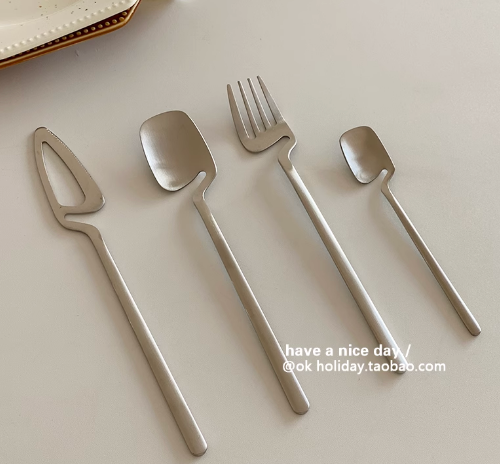Korean ins style niche design can hang the edge knife, fork and spoon 304 stainless steel creative Nordic Japanese simple tableware