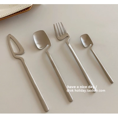 Korean ins style niche design can hang the edge knife, fork and spoon 304 stainless steel creative Nordic Japanese simple tableware 01