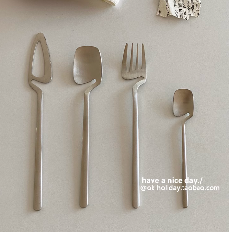 Korean ins style niche design can hang the edge knife, fork and spoon 304 stainless steel creative Nordic Japanese simple tableware