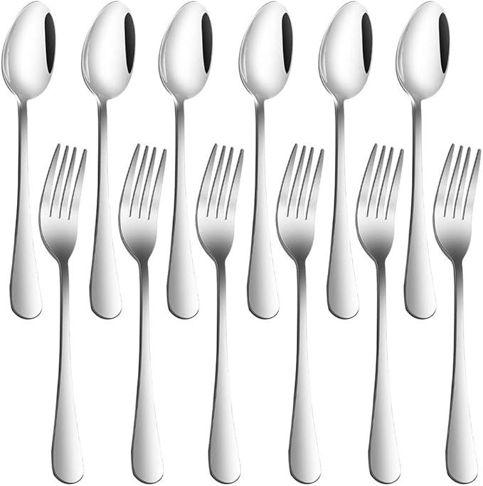 Premium 1010 stainless steel cutlery set – 12 pcs dinner forks and dessert spoons