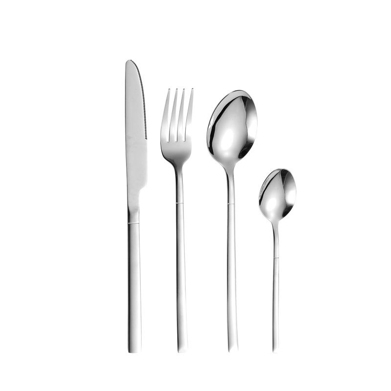 Stainless steel tableware, light luxury, minimalist hotel steak knife, fork, spoon, dessert spoon
