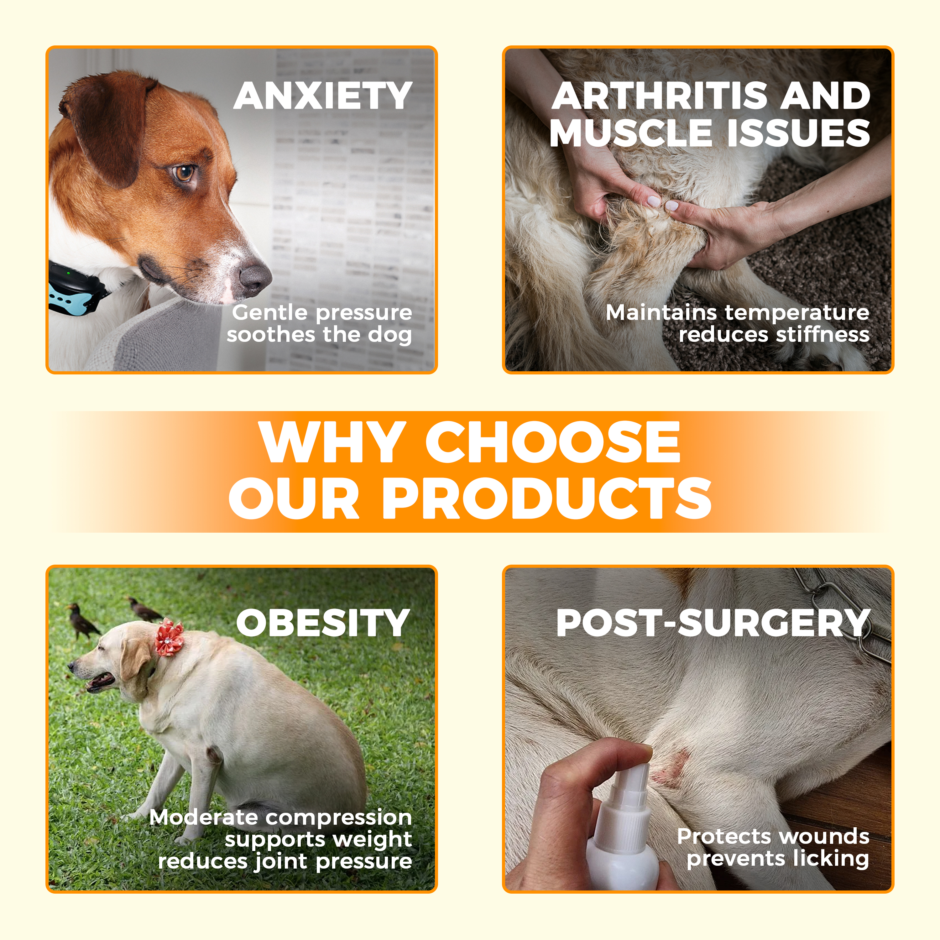 Lispoo Dog 4-Leg Knee Recovery Bodysuit