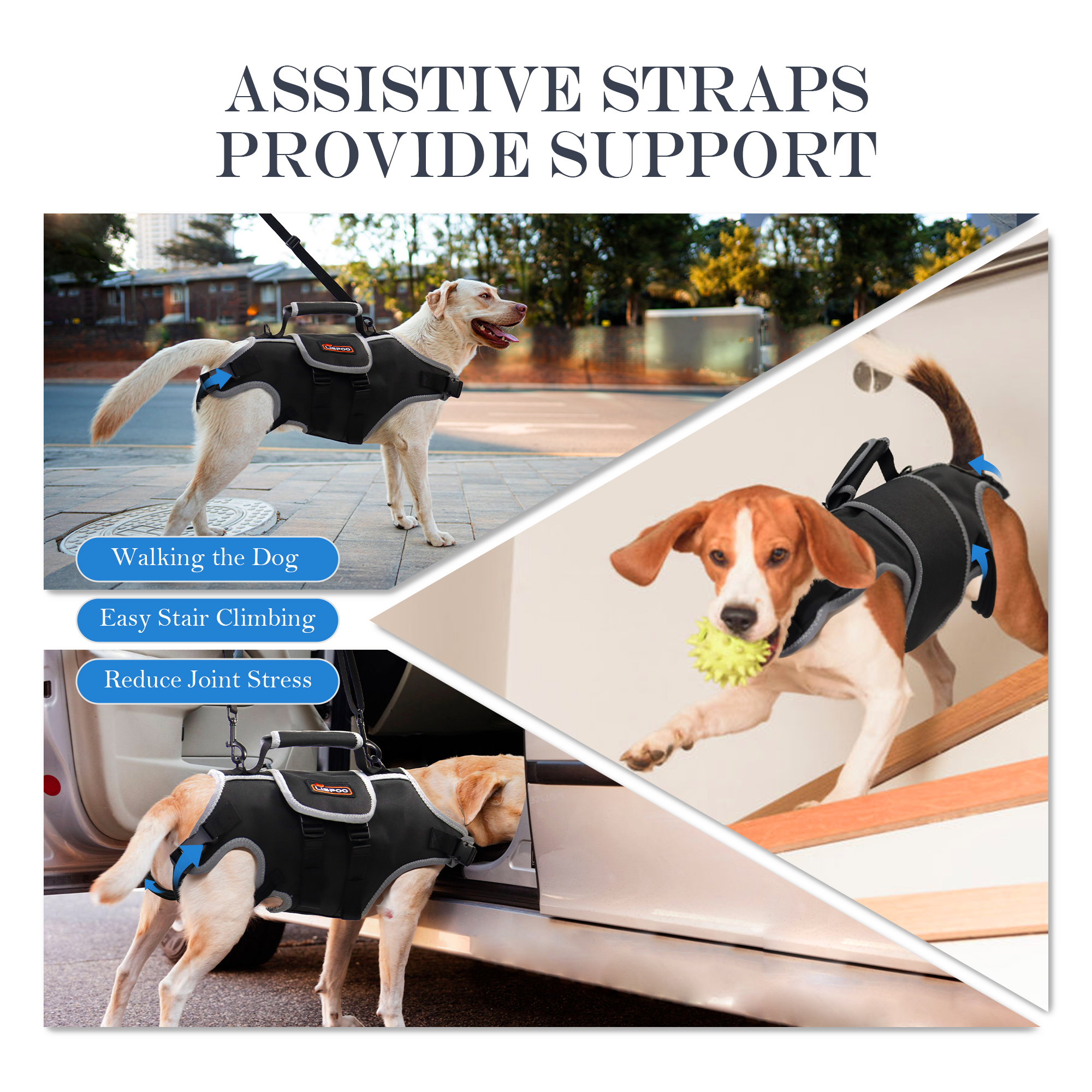 Lispoo Dog Lifting Harness for Disabled & Senior Dogs