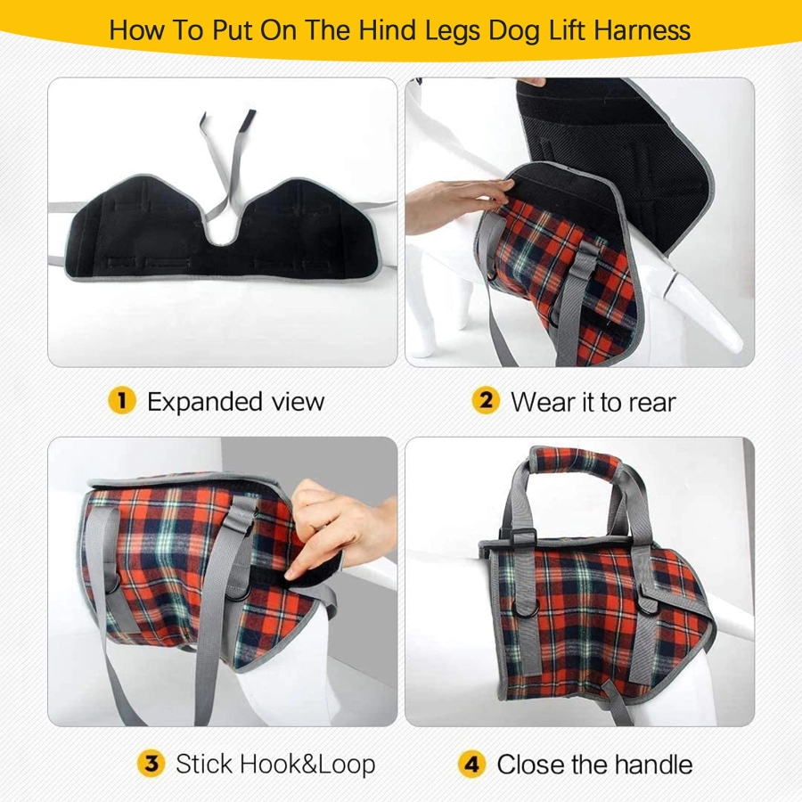 Lispoo Dog Mobility Lift Harness for Hind Legs 