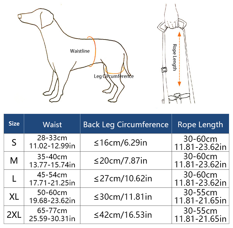 Lispoo Dog Rear-Leg Lift Sling  Support for Weak Hind Legs
