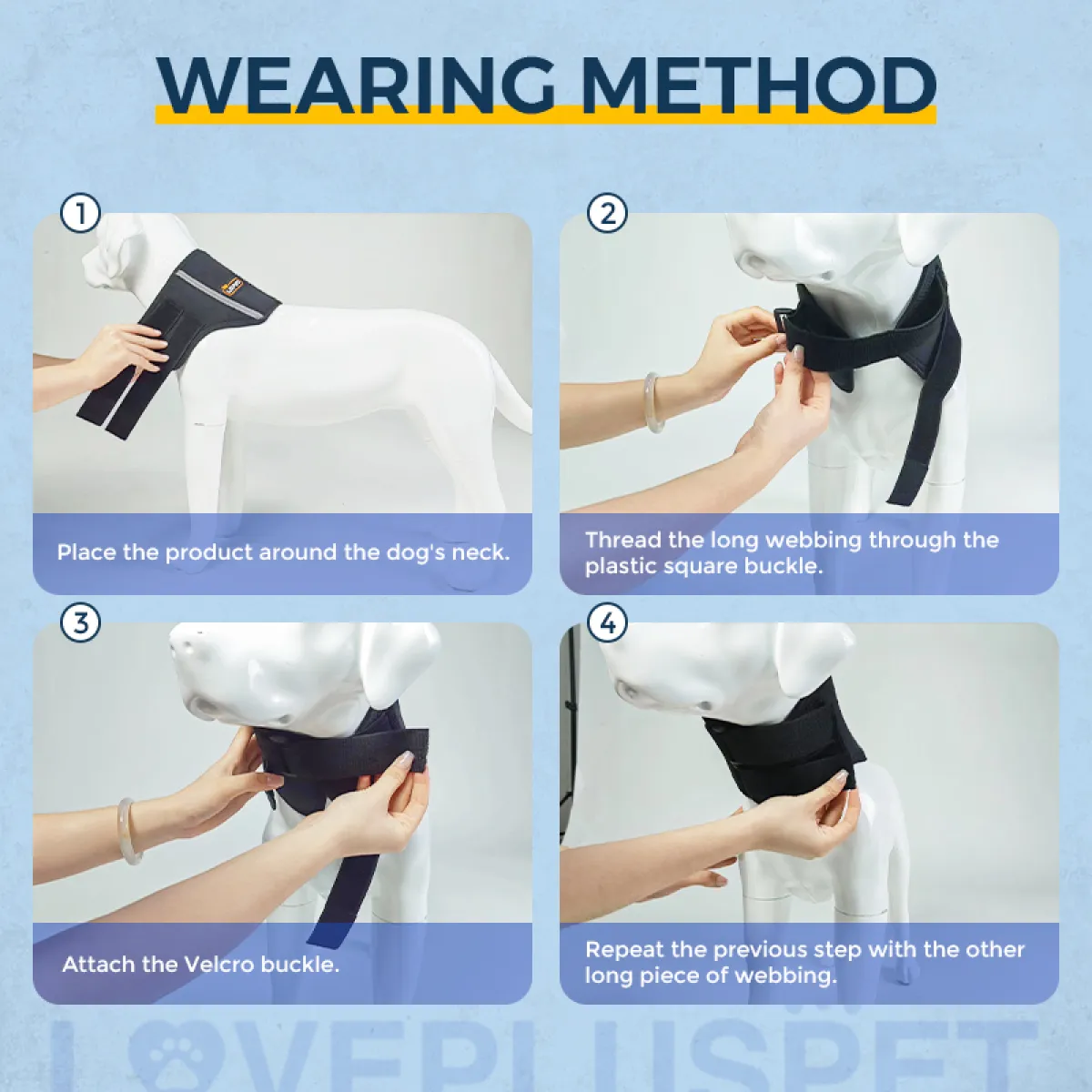 Lispoo Dog Neck Brace Collar  for IVDD & Neck Injuries