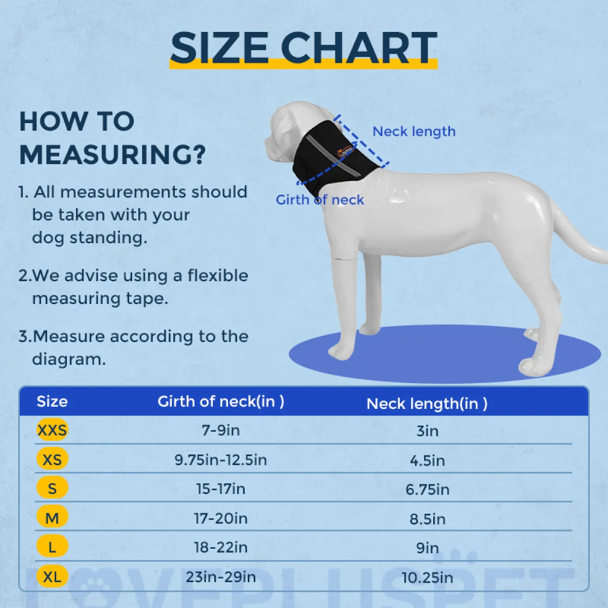 Lispoo Dog Neck Brace Collar  for IVDD & Neck Injuries