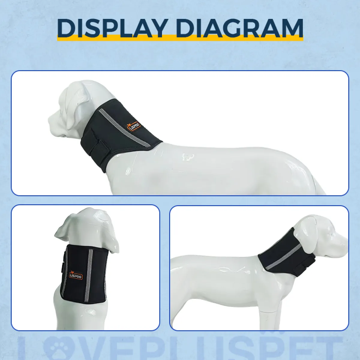 Lispoo Dog Neck Brace Collar  for IVDD & Neck Injuries