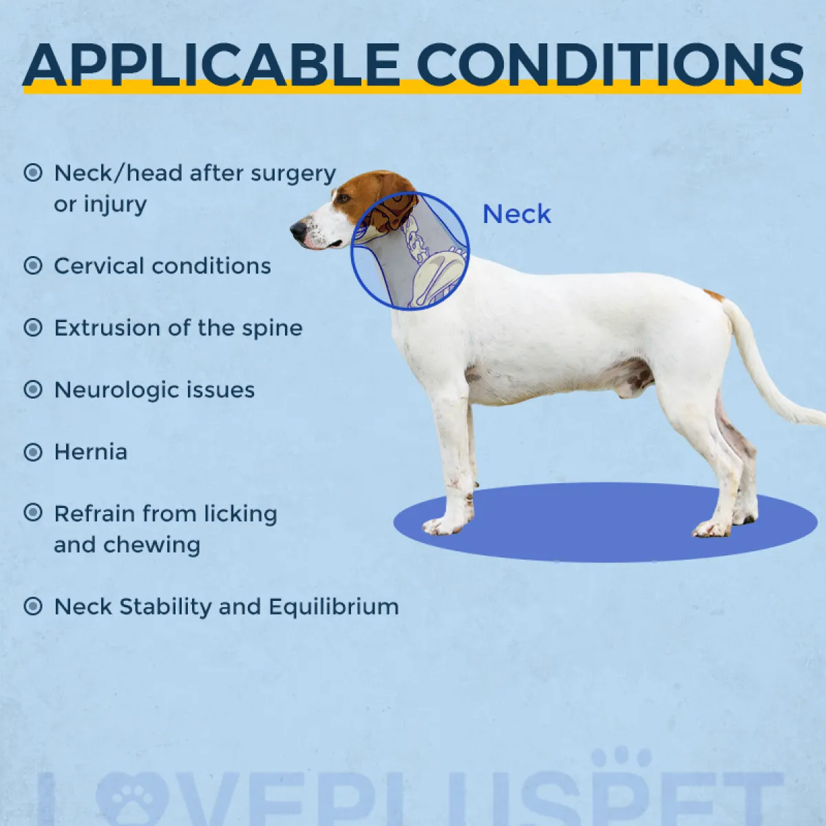 Lispoo Dog Neck Brace Collar  for IVDD & Neck Injuries