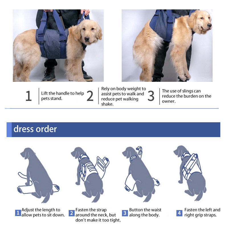 Lispoo Dog Lift Harness with Handle for Senior & Injured Dogs