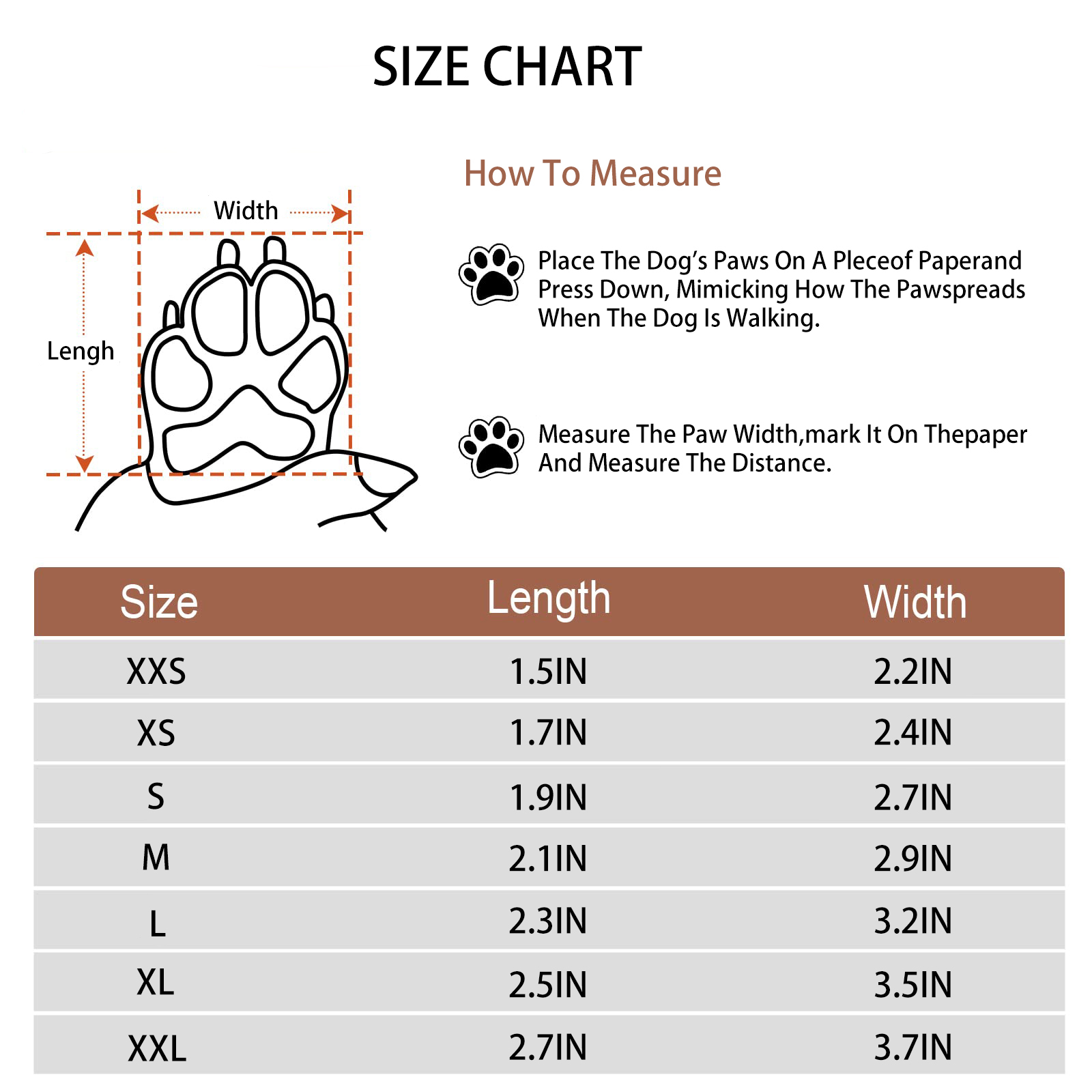 Lispoo Waterproof Dog Boots with Non-Slip Rubber Sole