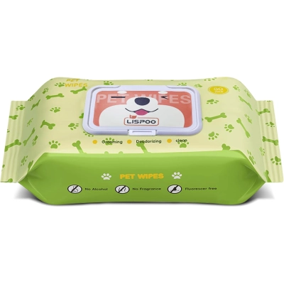Lispoo Pet Wipes 80 Count for All Pets 01
