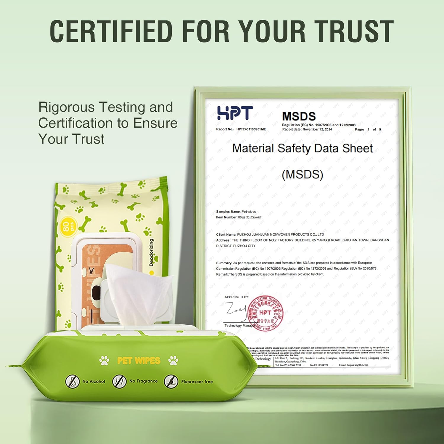 Lispoo Pet Wipes 80 Count for All Pets