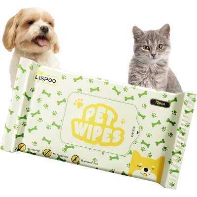 Lispoo Travel Pet Wipes (10 Count)  01