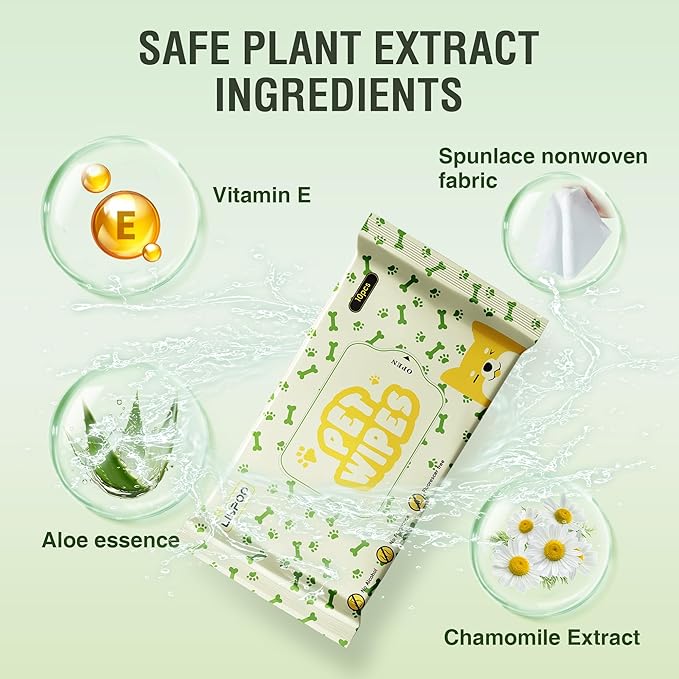 Lispoo Travel Pet Wipes (10 Count) 