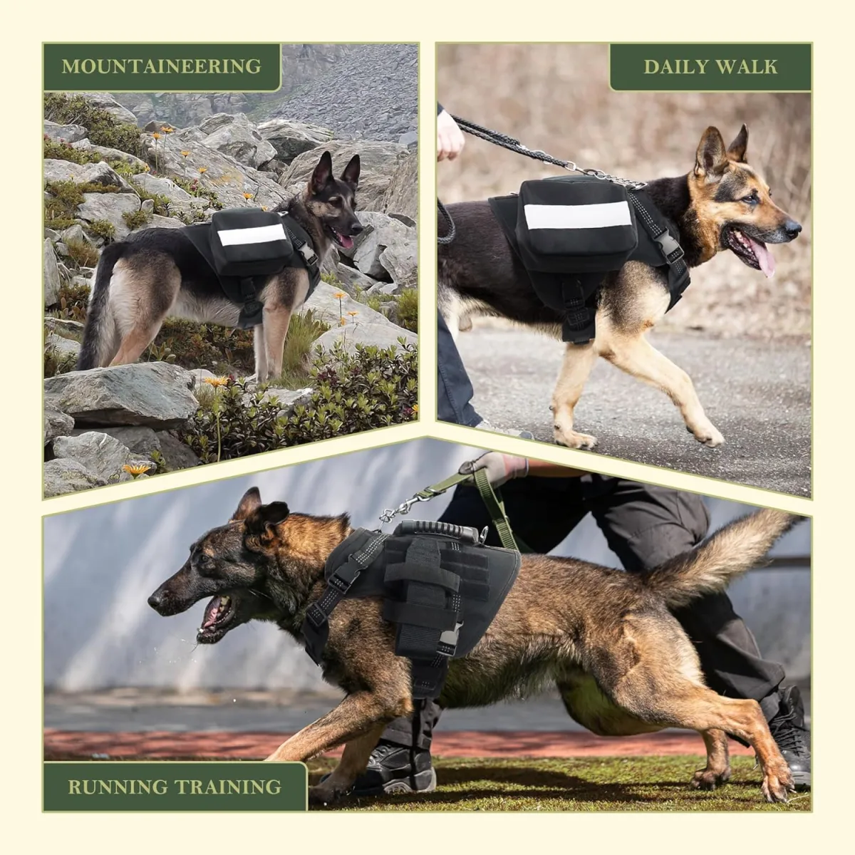 Lispoo Tactical Dog Harness with Ergonomic Handle