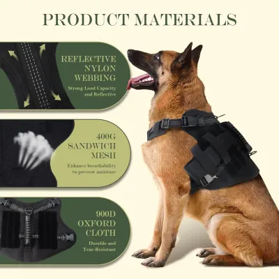 Lispoo Tactical Dog Harness with Ergonomic Handle 02