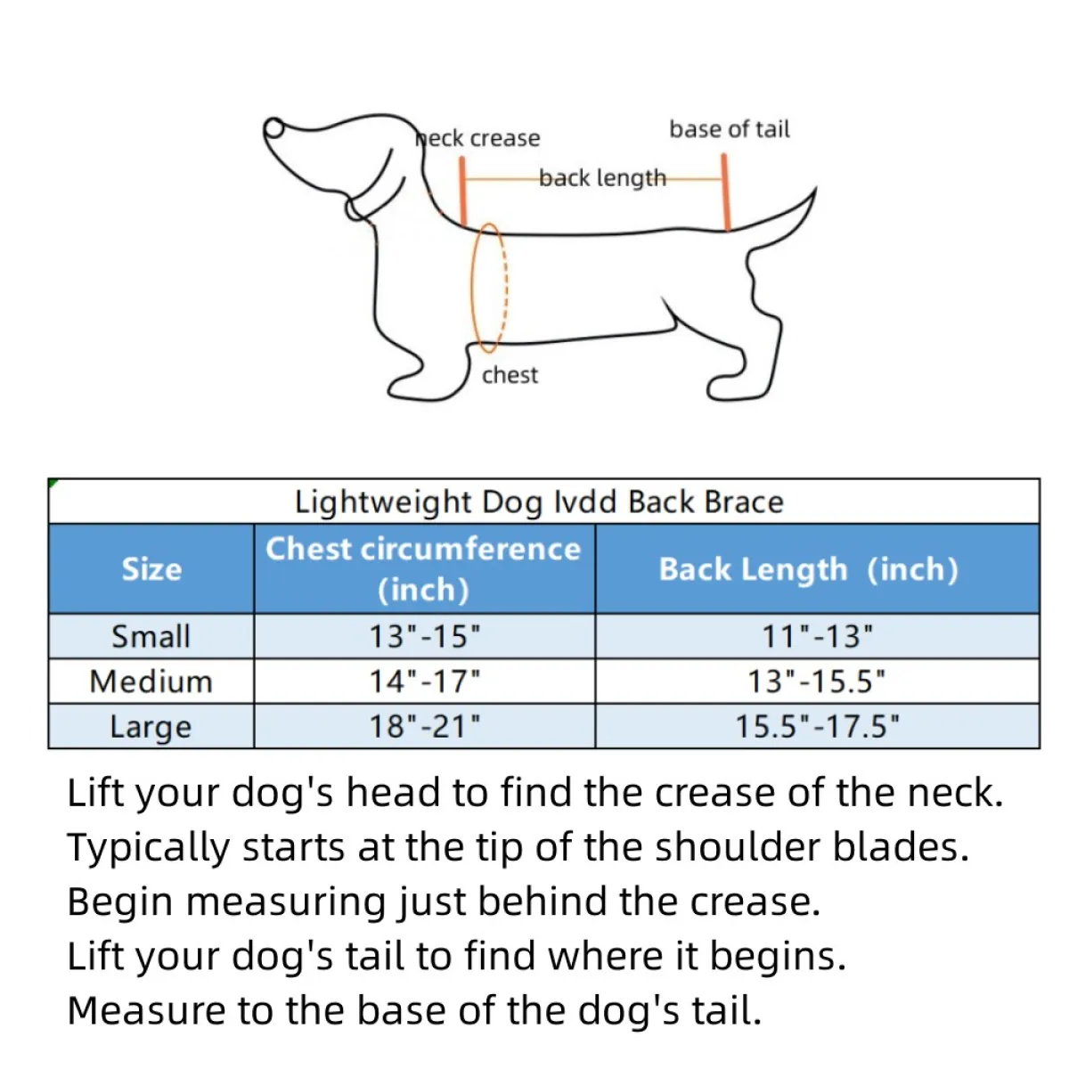 Lispoo Lightweight Dog IVDD Back Brace