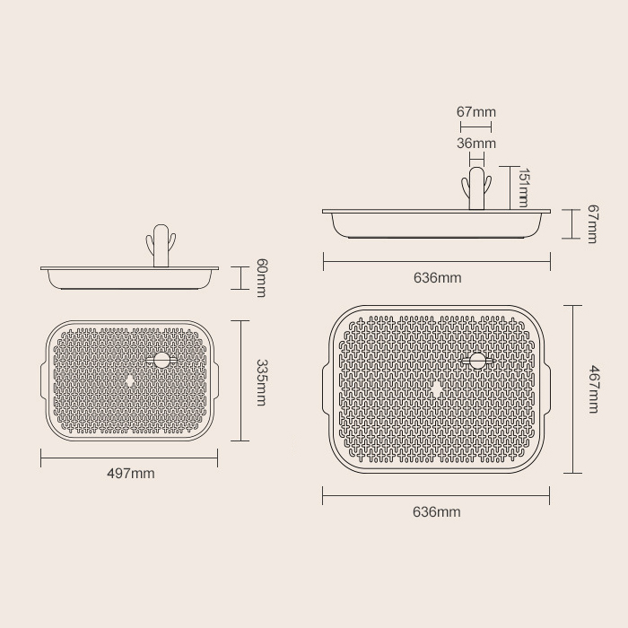 Indoor Dog Toilet Tray with Removable Mesh
