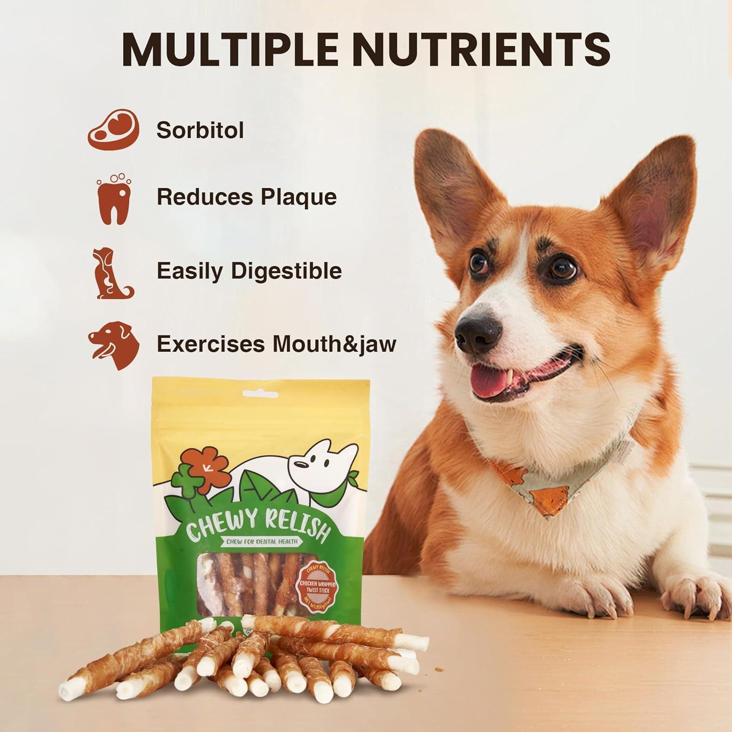 Lispoo Likable Chewy Relish Chicken-Wrapped Twist Sticks