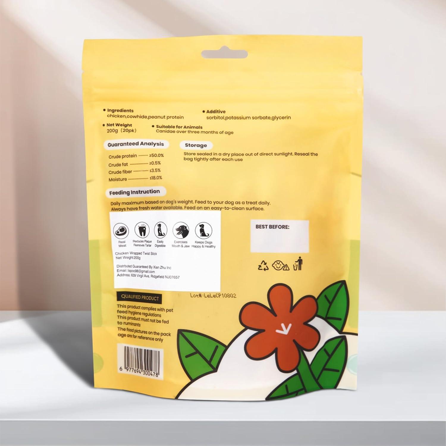 Lispoo Likable Chewy Relish Chicken-Wrapped Twist Sticks