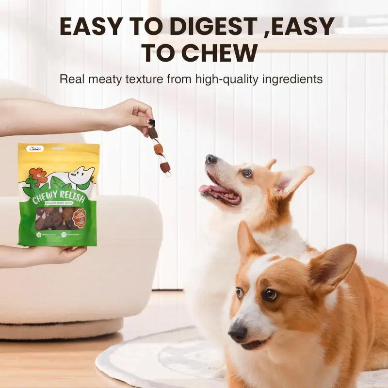 Lispoo Likable Chewy Relish Dog Dental Chews 5-in-1 Combo Kabob Sticks